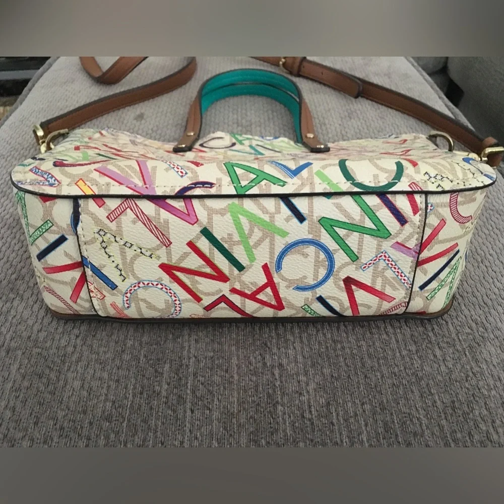 Calvin Klein Multicolor Signature Logo Mini Tote Bag with Crossbody Strap